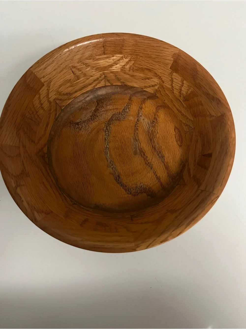 Handmade‎ Oak Small Wood Pedestal Serving Bowl Signed and numbered by Artist
